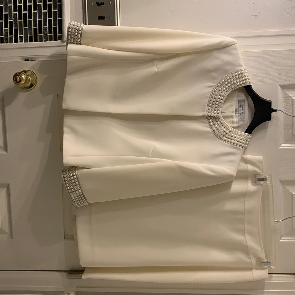 Tahari white suit